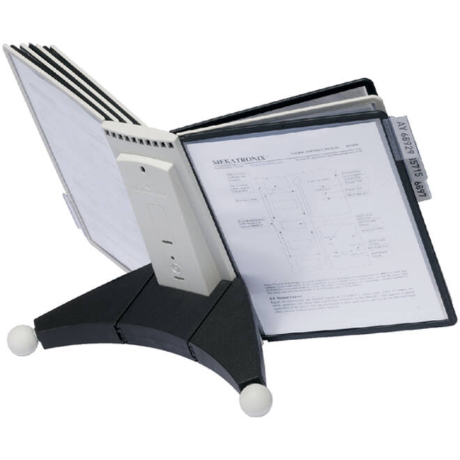 Bureaustandaard Durable 5632 Sherpa met 10-tassen zwart/grij
