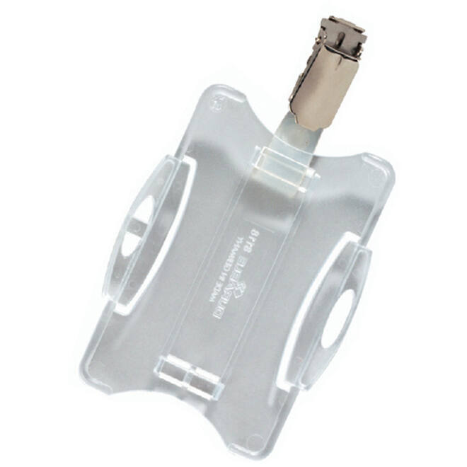 Veiligheidspashouder Durable 8118 open met clip 54x85mm