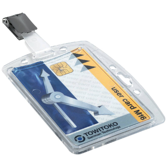 Veiligheidspashouder Durable 8005 dicht met clip 54x85mm