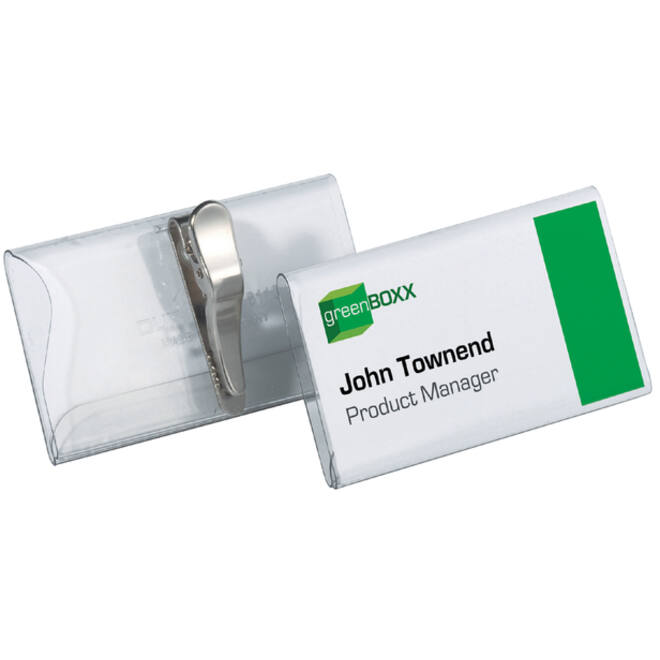 Badge Durable 8110 met krokodillenklem 40x75mm