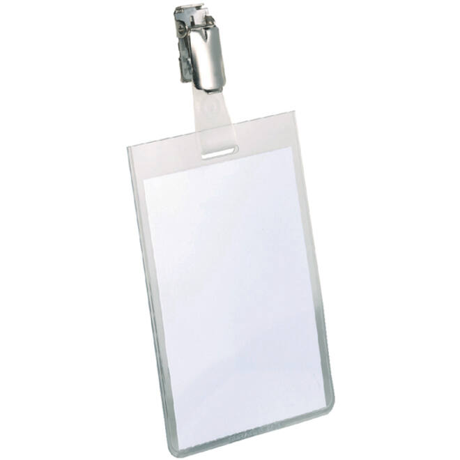Badge Durable 8002 met clip staand gesloten 90x60mm