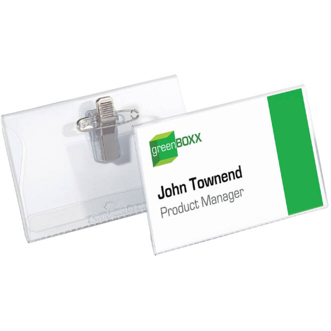 Badge Durable 8101 met combiklem 54x90mm