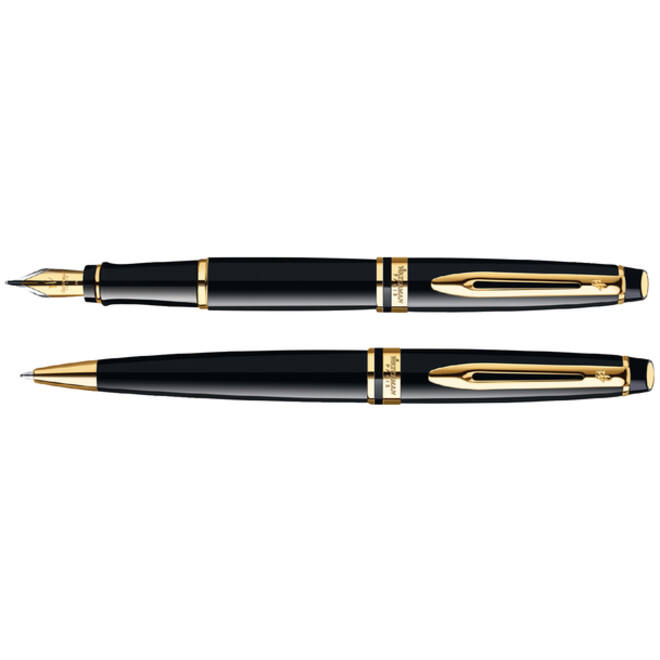 Balpen Waterman Expert black lacquer GT medium