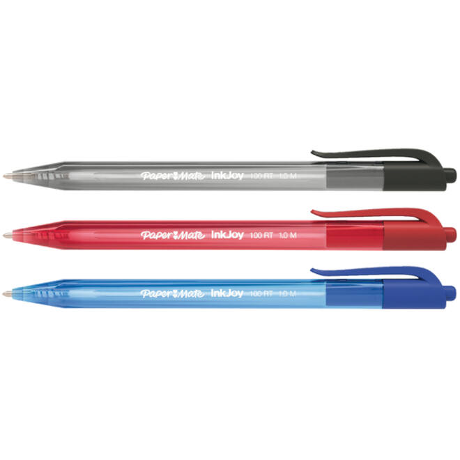 Balpen Paper Mate Inkjoy 100RT medium zwart