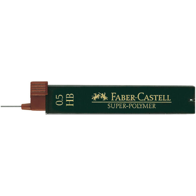 Potloodstift Faber-Castell HB 0.5mm super-polymer koker à 12 stuks