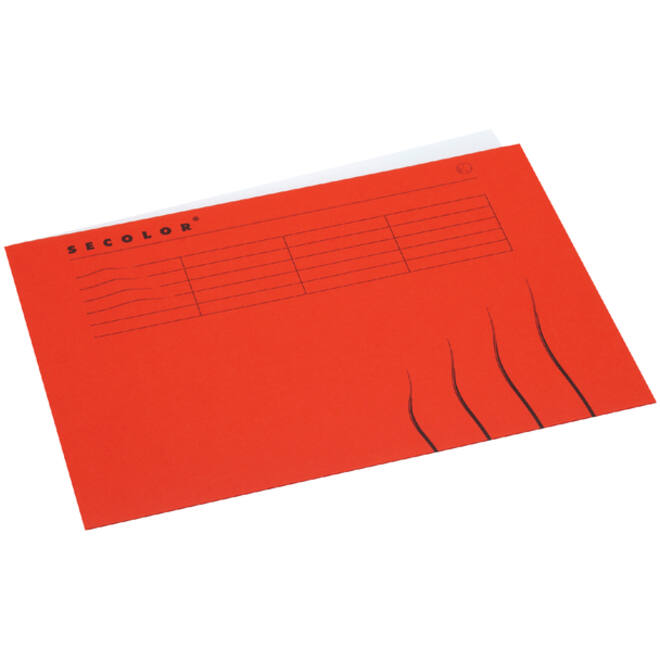 Vouwmap Secolor A4 gelijk 225gr rood