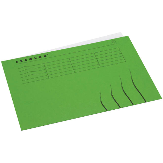 Vouwmap Secolor A4 gelijk 225gr groen