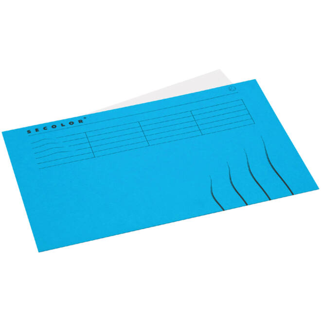 Vouwmap Secolor Folio gelijk 225gr blauw