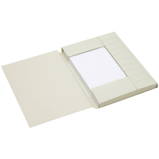 Dossiermap Secolor A4 3 kleppen 225gr grijs