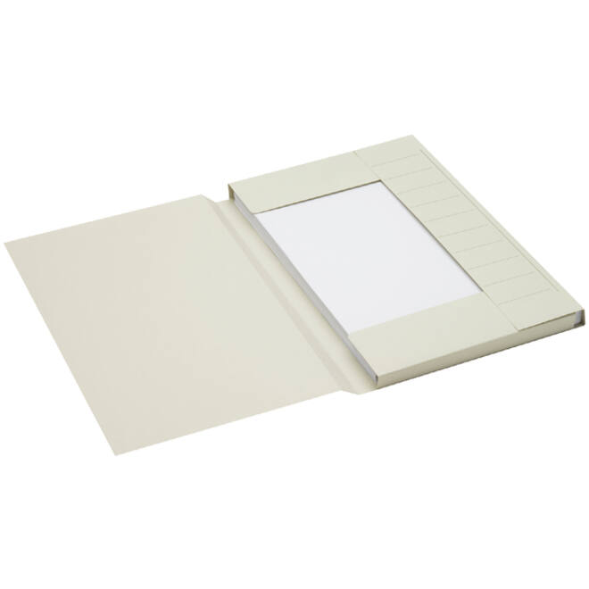 Dossiermap Secolor folio 3 kleppen 225gr grijs