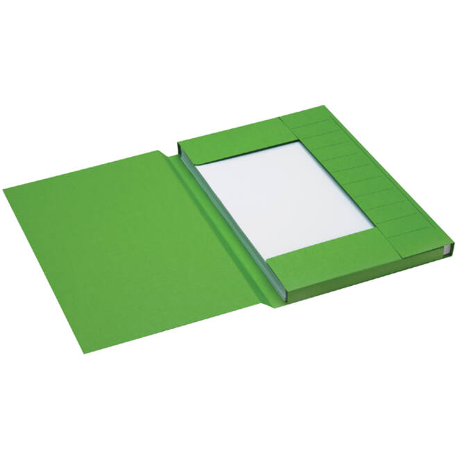 Dossiermap Secolor folio 3 kleppen 225gr groen