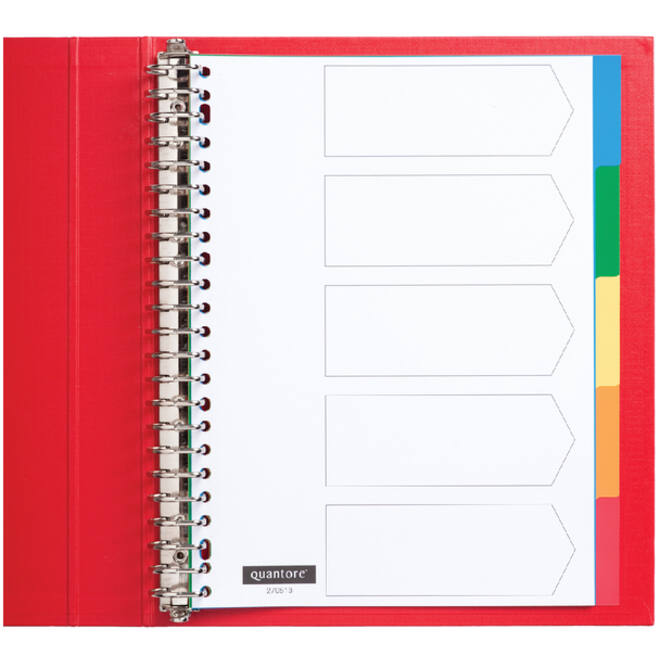 Tabbladen Quantore 23-gaats 5-delig assorti tabs PP
