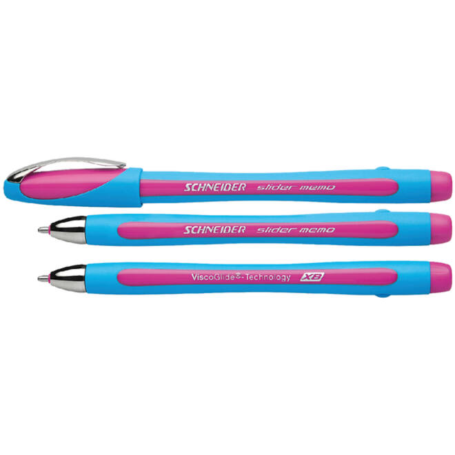 Balpen Schneider Slider Memo extra breed roze
