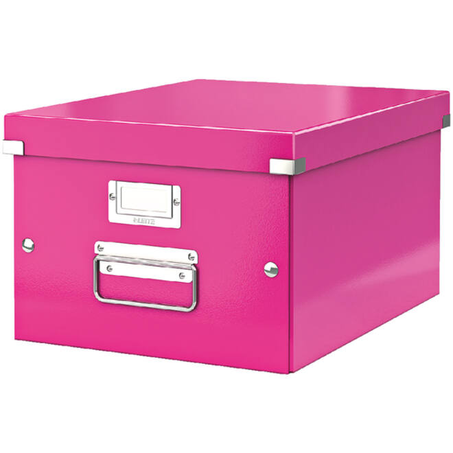 Opbergbox Leitz WOW Click & Store 281x200x370mm roze