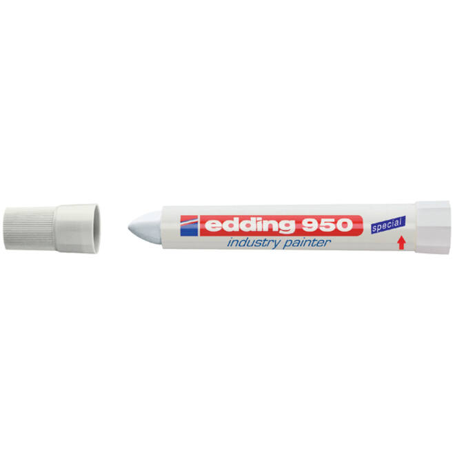 Viltstift edding 950 pastamarker industry rond 10mm wit