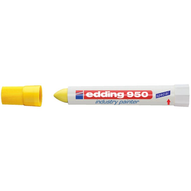 Viltstift edding 950 pastamarker industry rond 10mm geel
