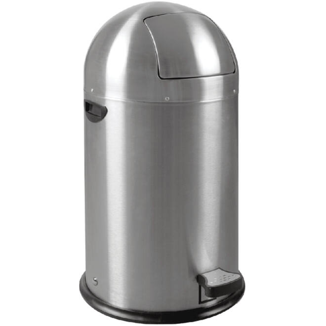 Afvalbak EKO Kickcan 33 liter mat RVS