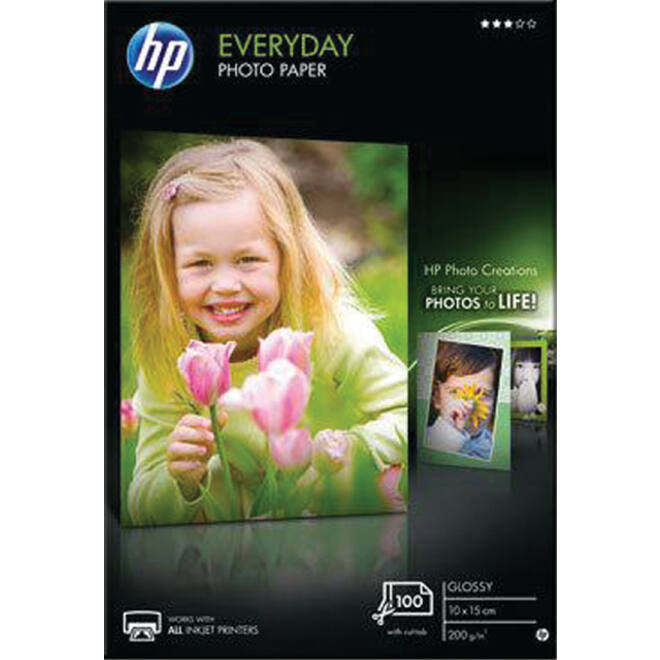 Inkjetpapier HP CR757A 10x15cm photo glossy 200gr 100vel