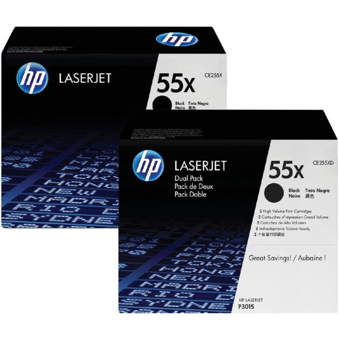Tonercartridge HP CE255XD 55X zwart 2x