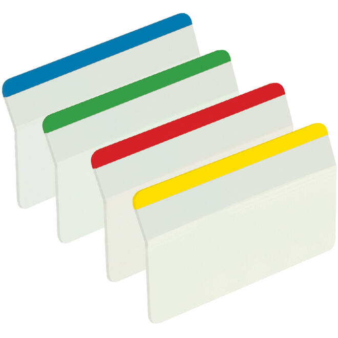 Indextabs Post-it 686A1 38x50.8mm strong gebogen assorti 24 tabs