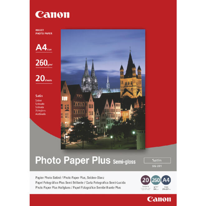 Inkjetpapier Canon SG-201 A4 260gr semi glossy 20vel