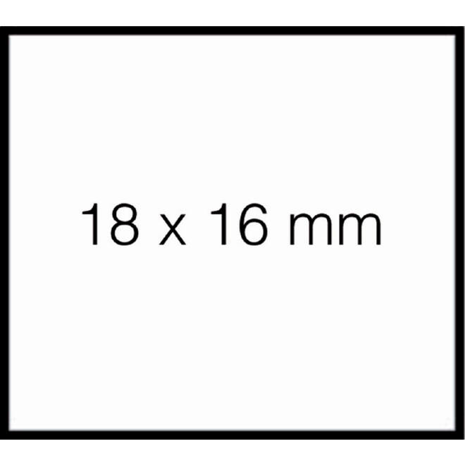 Prijsetiket 18x16mm Sato Duo 16 afneembaar wit