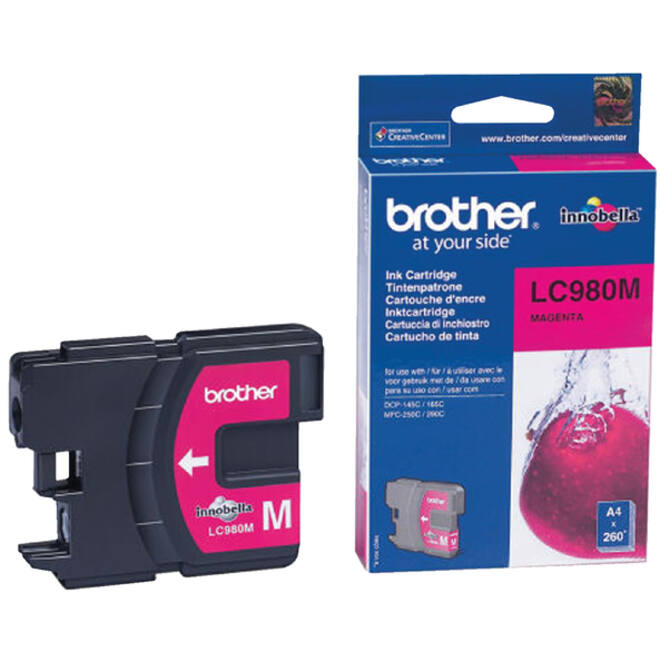 Inktcartridge Brother LC-980M rood