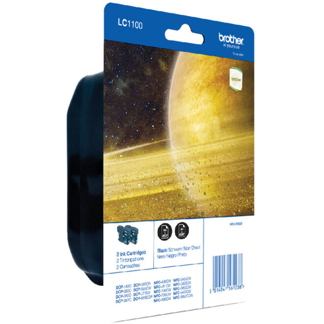 Inktcartridge Brother LC-1100BK2 zwart 2X