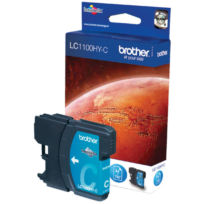 Inktcartridge Brother LC-1100HYC blauw