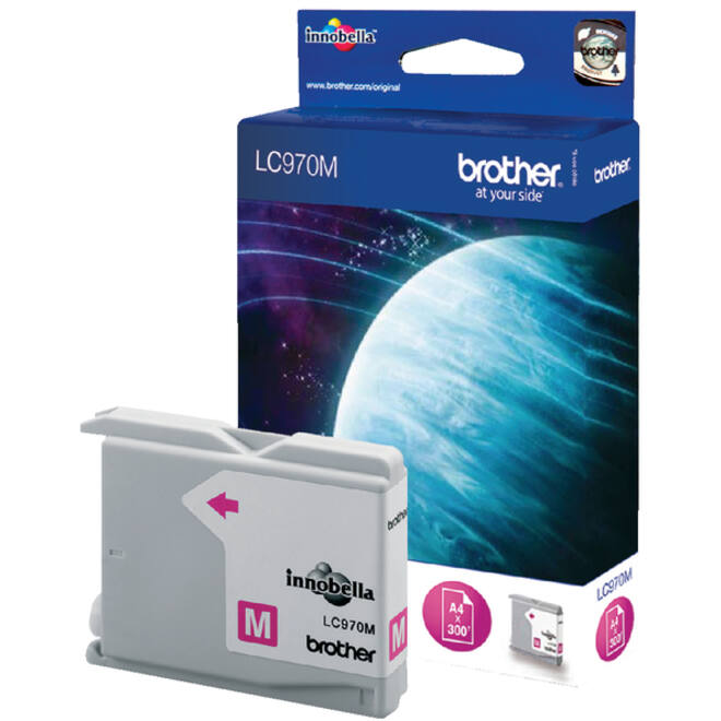 Inktcartridge Brother LC-970M rood