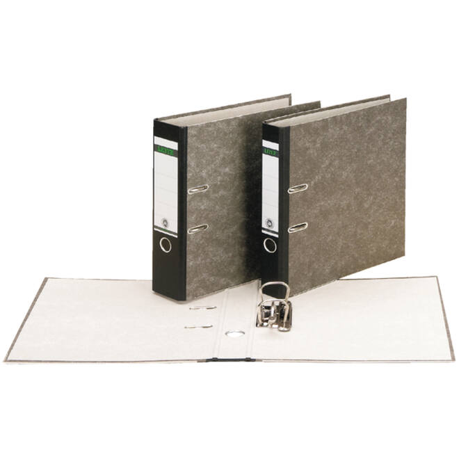 Ordner Leitz 1082 180° 80mm karton folio zwart