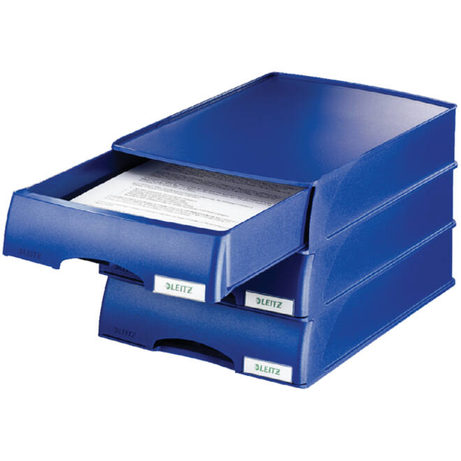Brievenbak Leitz Plus met lade A4 maxi blauw