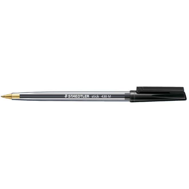 Balpen Staedtler Stick 430 zwart medium