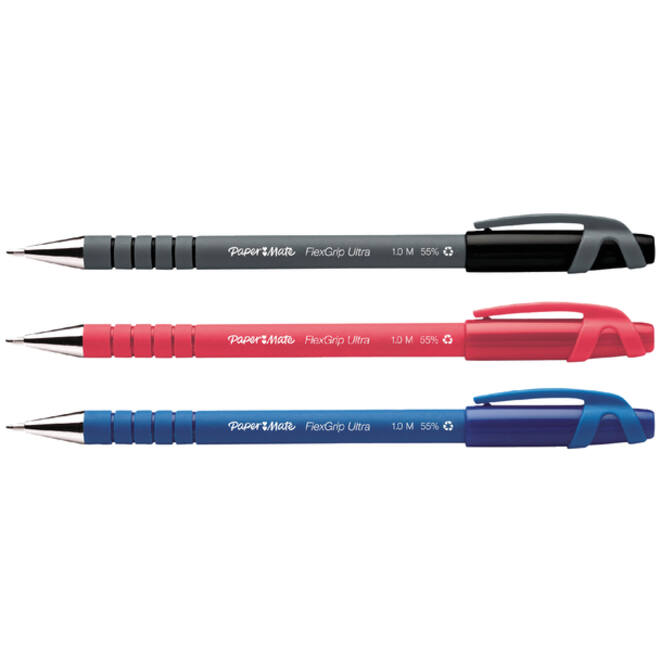 Balpen Paper Mate Flexgrip Ultra stick medium blauw