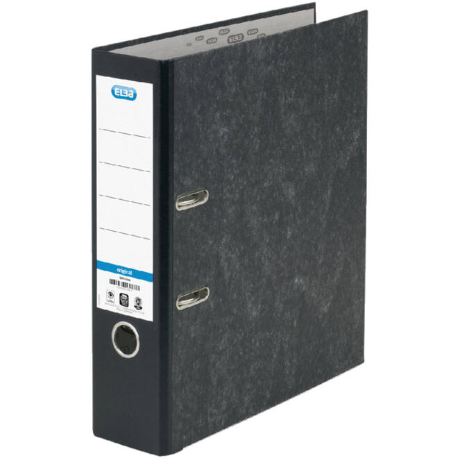 Ordner Elba Smart Original A4 80mm karton zwart gewolkt