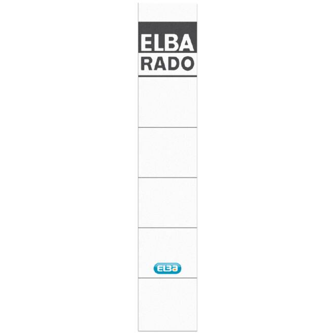 Rugetiket Elba smal 34x190mm zelfklevend wit/grijs
