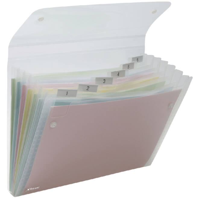 Sorteermap Rexel Ice 6-vaks transparant