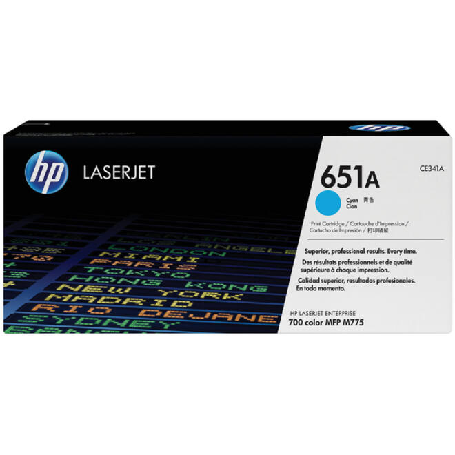 Tonercartridge HP CE341A 651A blauw