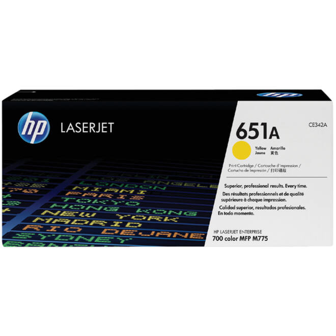 Tonercartridge HP CE342A 651A geel