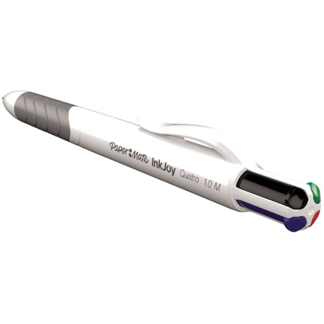 Balpen Paper Mate Inkjoy 4 kleuren Quatro standaard medium