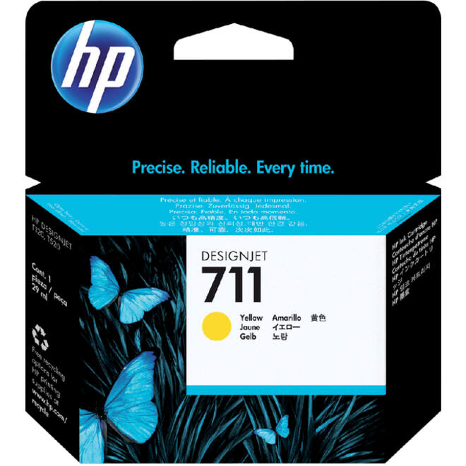Inktcartridge HP CZ132A 711 geel