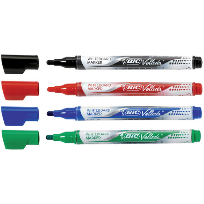 Viltstift Bic Velleda liquid whiteboard rond medium zwart