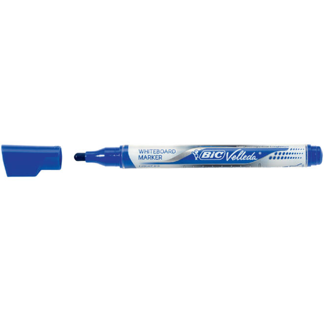 Viltstift Bic Velleda liquid whiteboard rond medium blauw