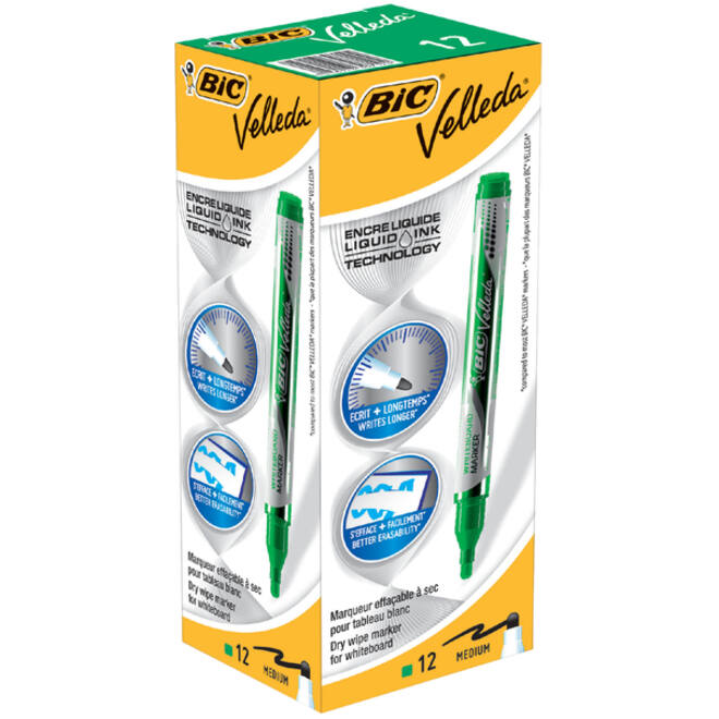 Viltstift Bic Velleda liquid whiteboard rond medium groen