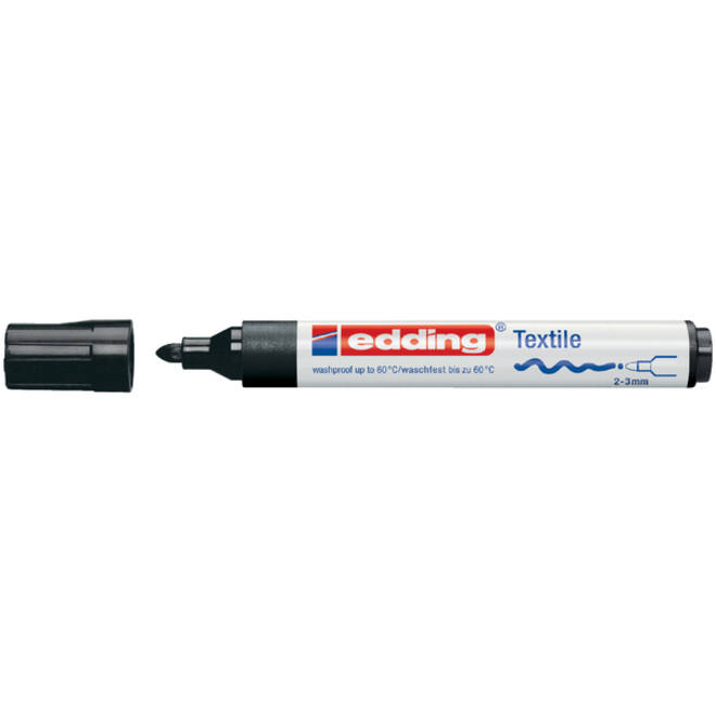 Viltstift edding 4500 textiel rond 2-3mm zwart