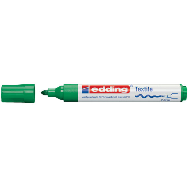 Viltstift edding 4500 textiel rond 2-3mm groen
