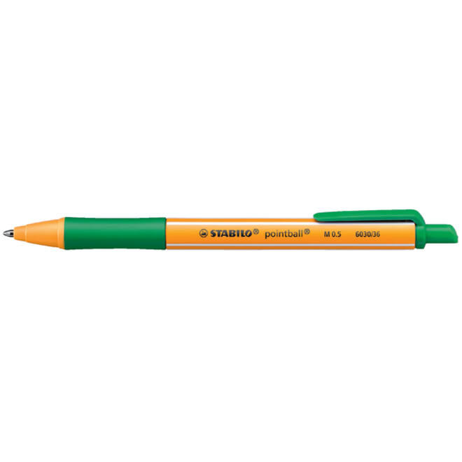 Balpen STABILO pointball 6030/36 medium groen