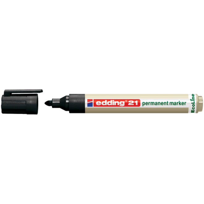 Viltstift edding 21 Ecoline rond zwart 1.5-3mm
