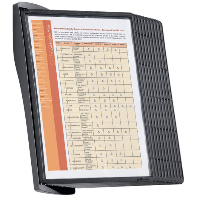 Wandstandaard Durable 5854 Sherpa Style met 10-tassen zwart