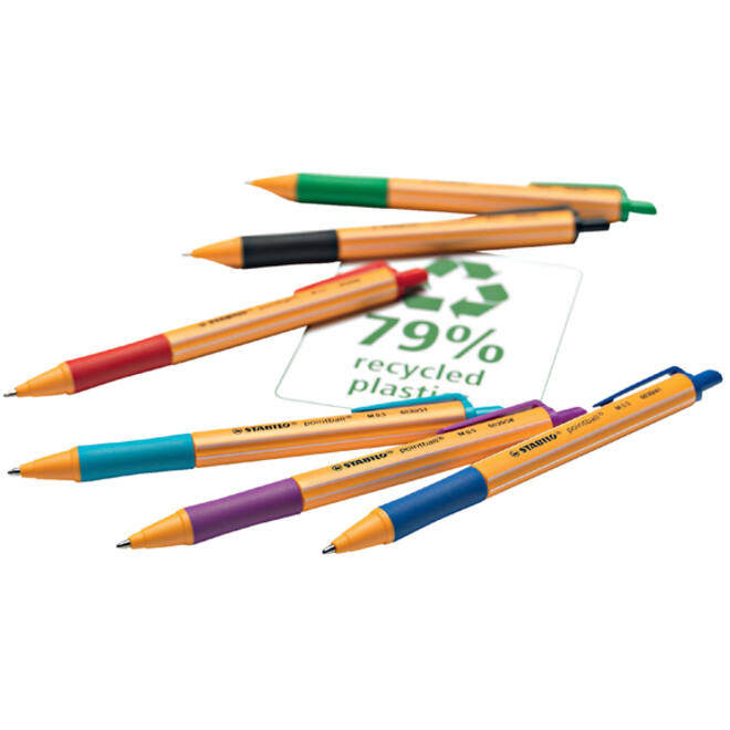 Balpen STABILO pointball 6030/36 medium groen
